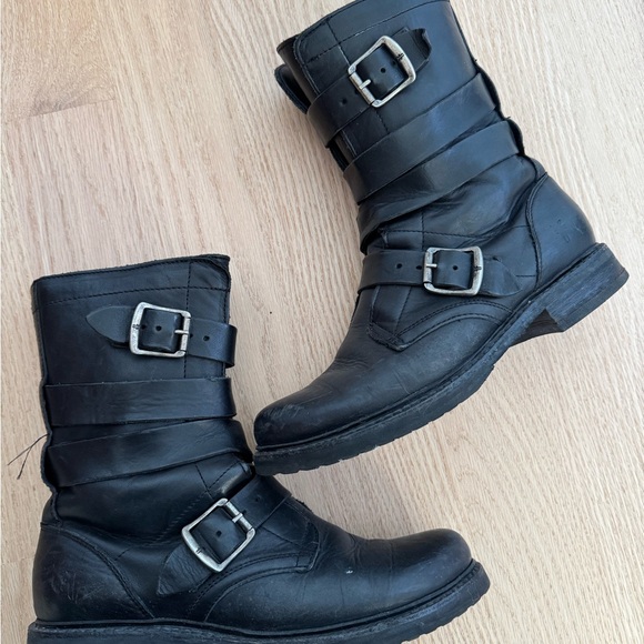 Frye Shoes - Frye Black Tanker Boots